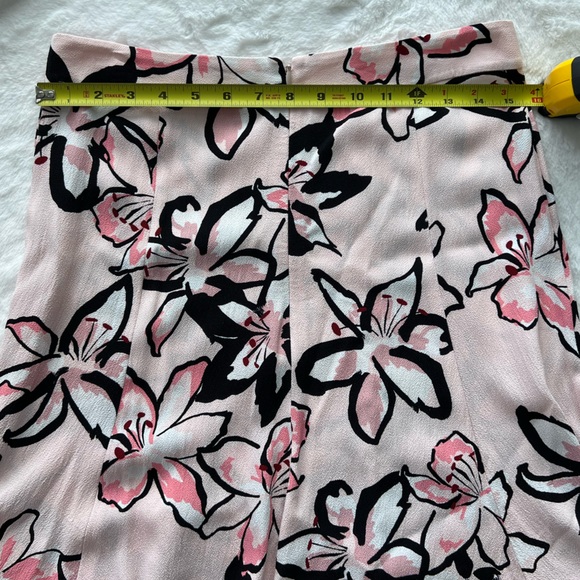 Kate Spade Pink and Black Floral Skirt with Ruffle/Flare Bottom Women’s Size 8 - Picture 8 of 10